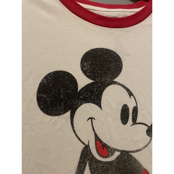Disney Color Block Short Sleeve Classic Mickey Ringer Tee T-Shirt 2XL - Picture 3 of 8